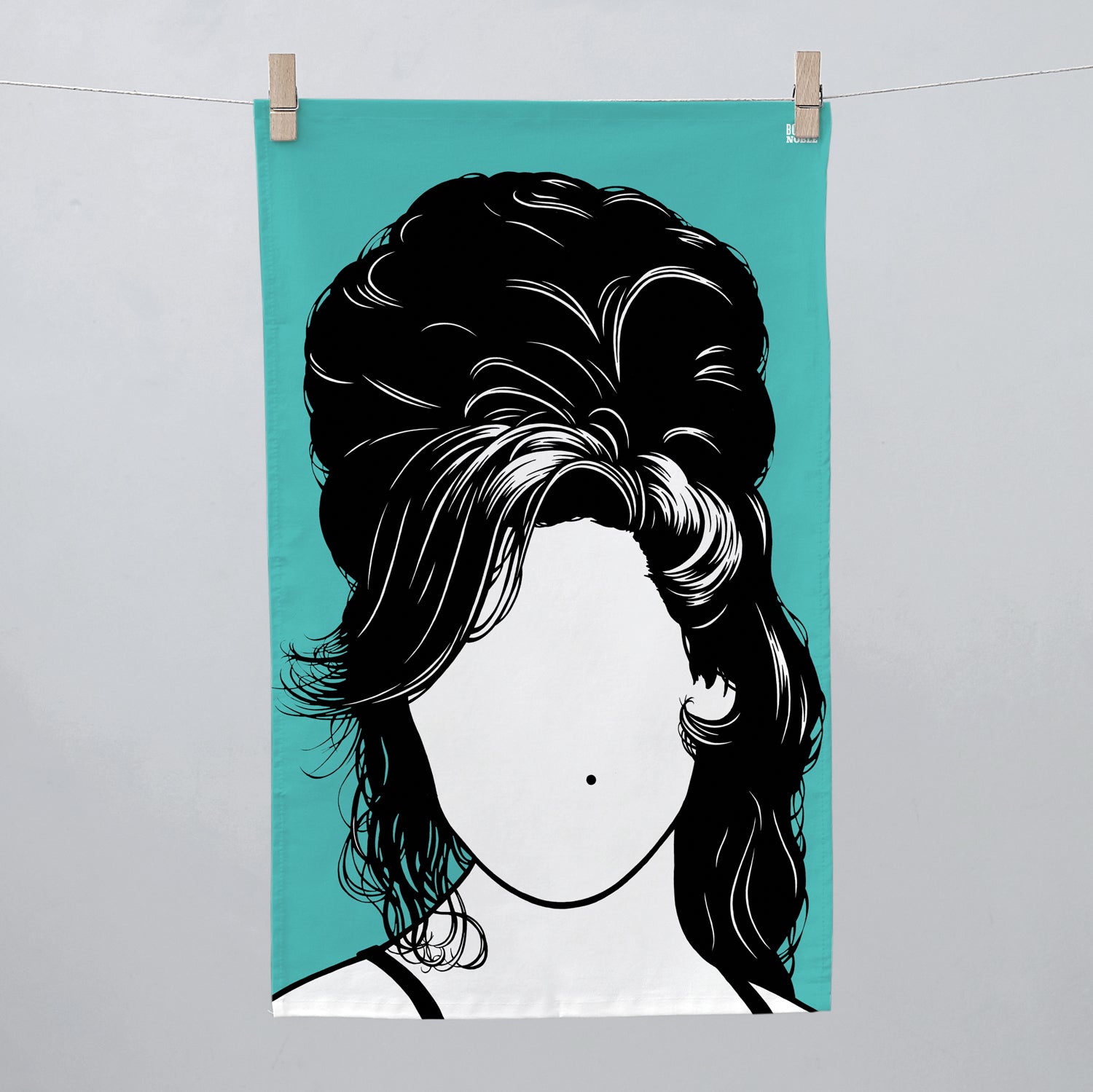 Bold & Noble Amy Winehouse tea towel