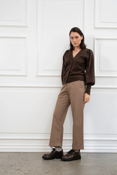 Pieszak Birkin Weekend Cropped Pant - Wood Brown