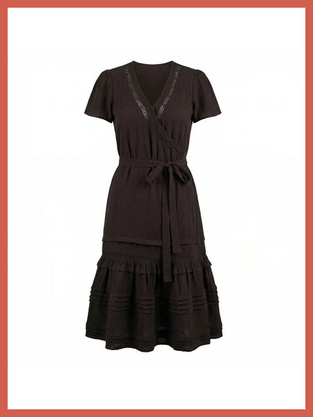 Bailey Black Maxi Wrap Dress
