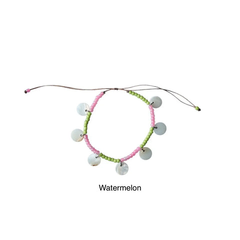 Balangan Watermelon Shell Beaded Bracelet