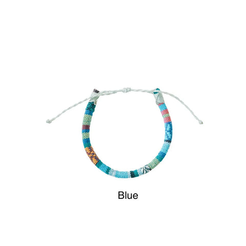 Batik Blue Woven Bracelet