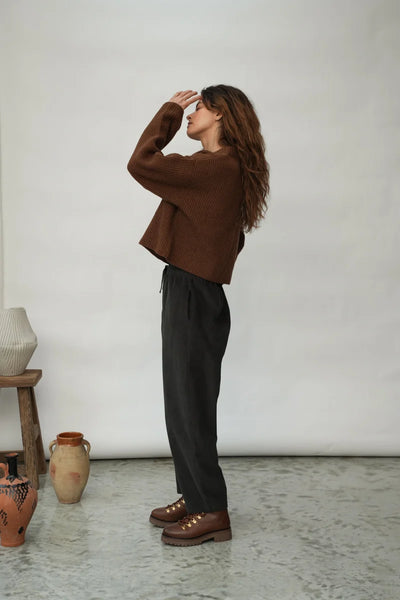 Orla Charcoal Cord Trousers