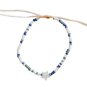 Bintang Star Mix Blue Mother Pearl Beaded Bracelet