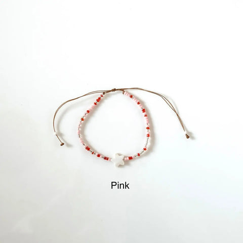 Bintang Star Pink Mother Pearl Beaded Bracelet