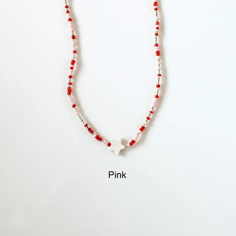 Bintang Pink Mother of Pearl Necklace