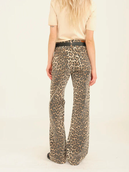 Pieszak Birkin leopard print jeans