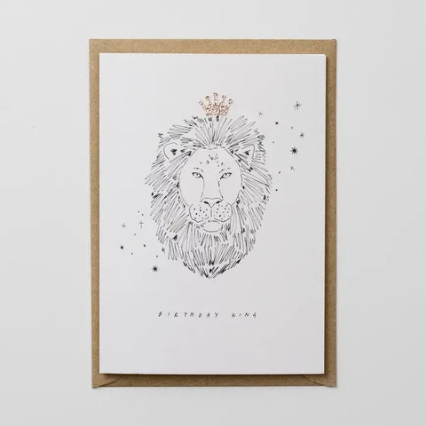Birthday King Hand Finished Crown Greeting Card