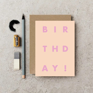 Birthday Pink and Nude Card
