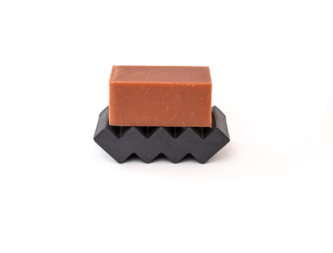 Black Concrete Soap Dish