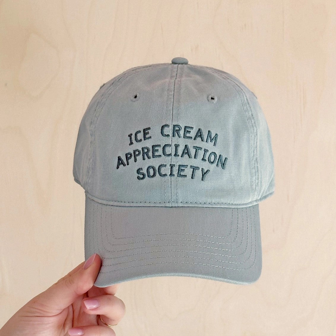 Vintage Blue Ice Cream Appreciation Society Baseball Cap