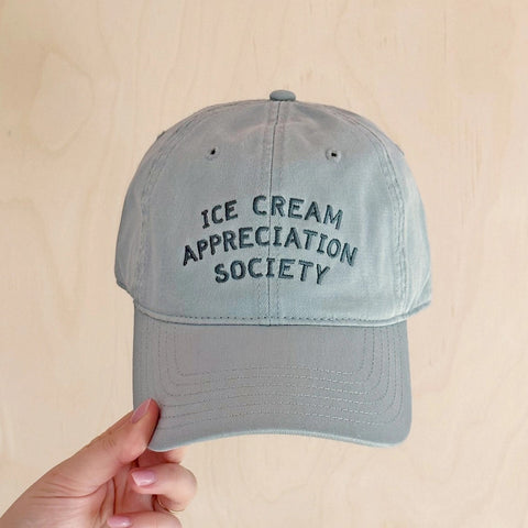 Vintage Blue Ice Cream Appreciation Society Baseball Cap