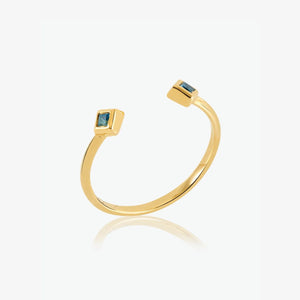 Blue Topaz adjustable ring by Rachel Jackson London - North Star Collection