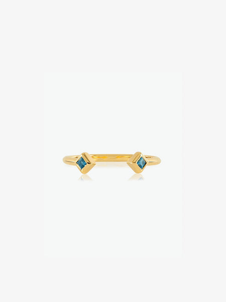 Blue Topaz adjustable ring by Rachel Jackson London - North Star Collection