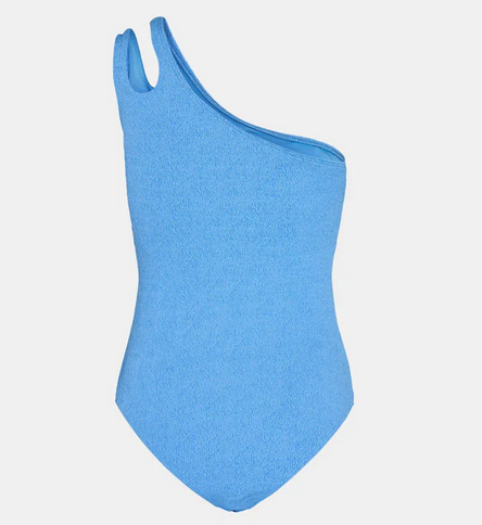 One Shoulder Blue Swimsuit