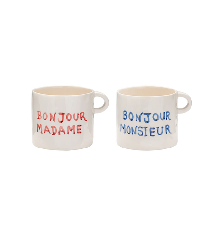 anna + nina Bonjour Mug Set of 2
