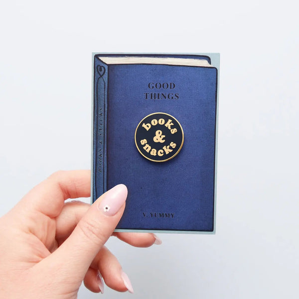 Books & Snacks Enamel Pin