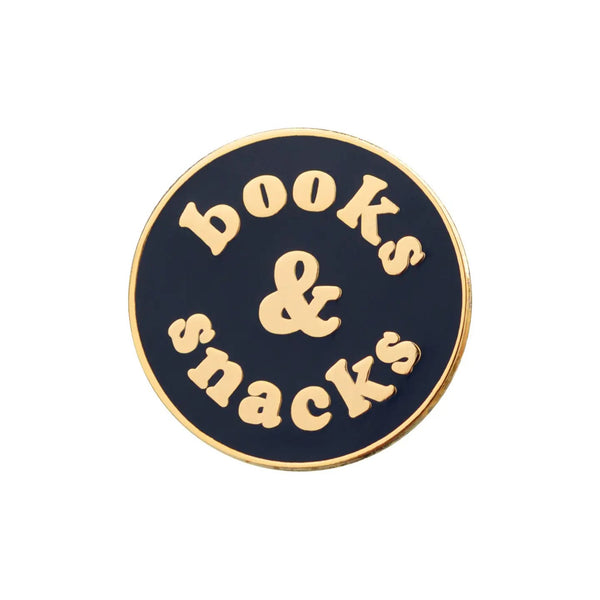 Books & Snacks Enamel Pin