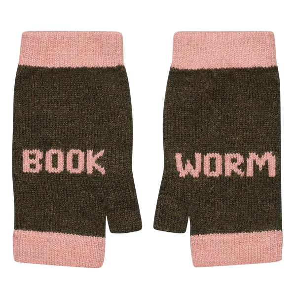 Book Worm Mittens in Kelp & Chaffinch