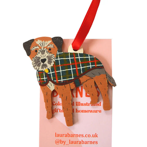 Border Terrier Dog Christmas Decoration