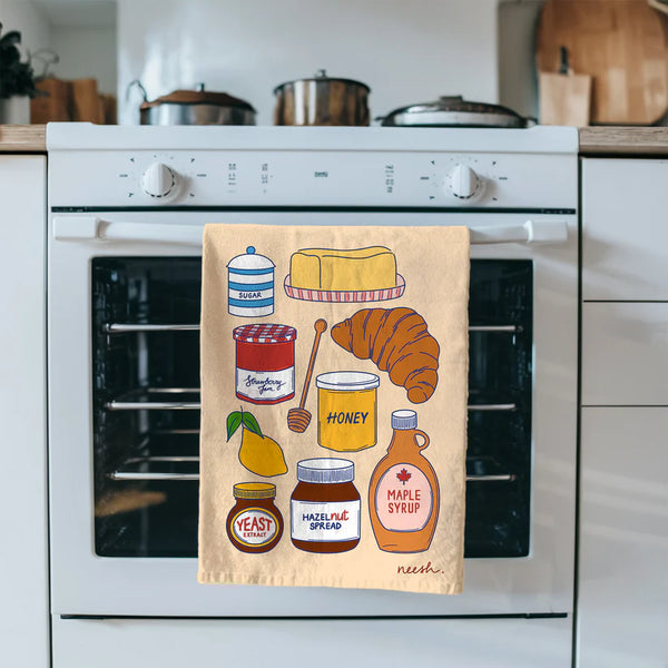 Breakfast Sauces Tea Towel