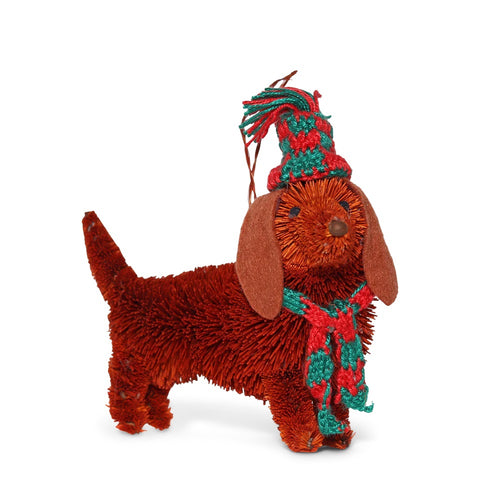 Bristle Dachshund Christmas Decoration