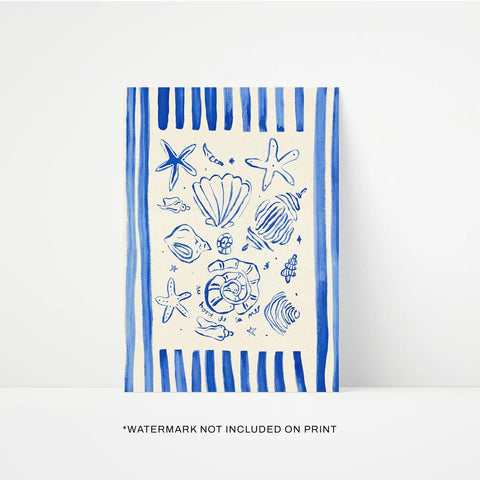 By The Seaside A3 Print