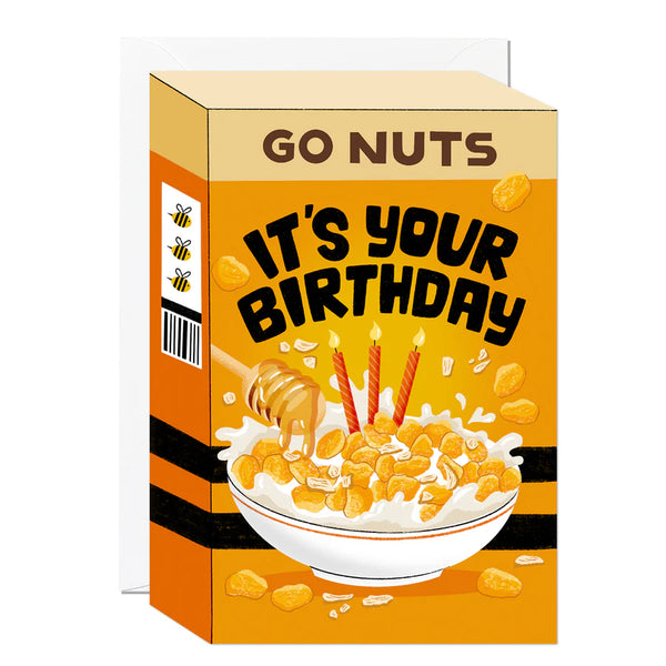 Go Nuts Cereal Birthday Card