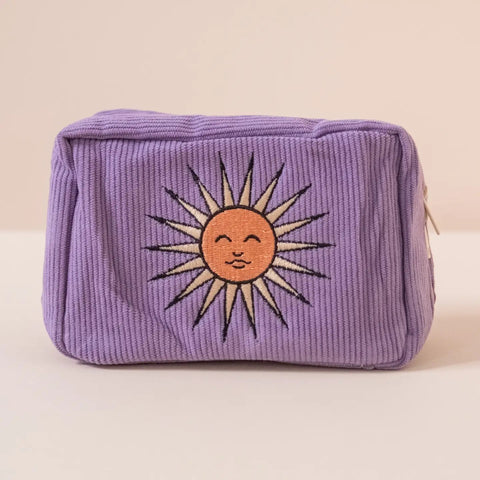 Lavender Sun Corduroy Makeup Bag