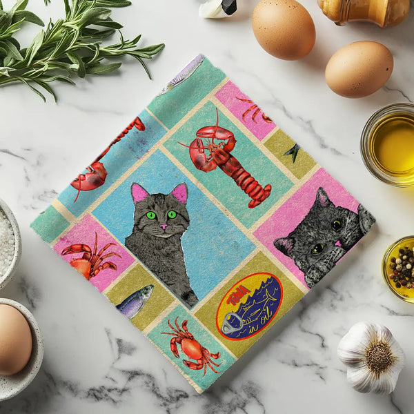 Cat's Kitchen Tea Towel