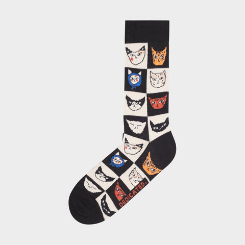 Cat Bingo Black Sigtuna Socks