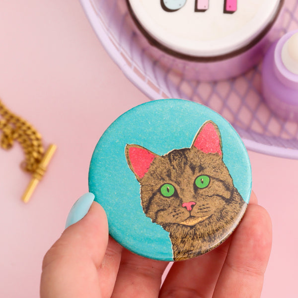 Curious Cat Pocket Mirror