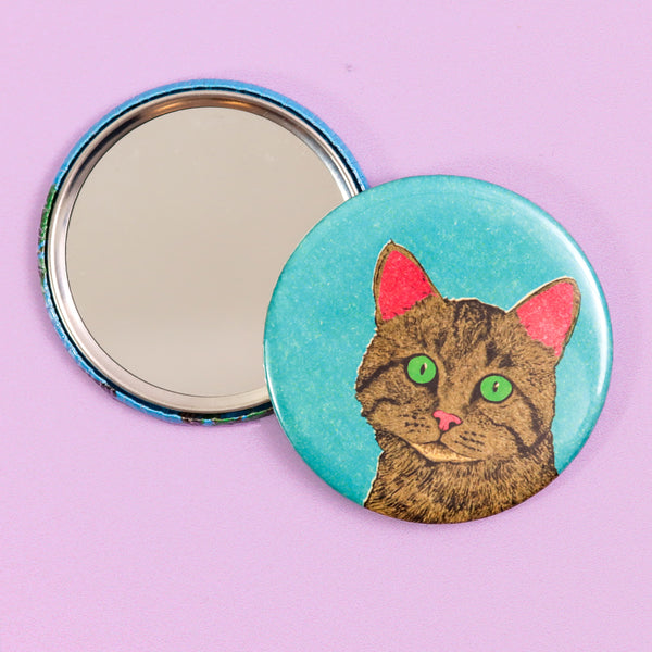 Curious Cat Pocket Mirror