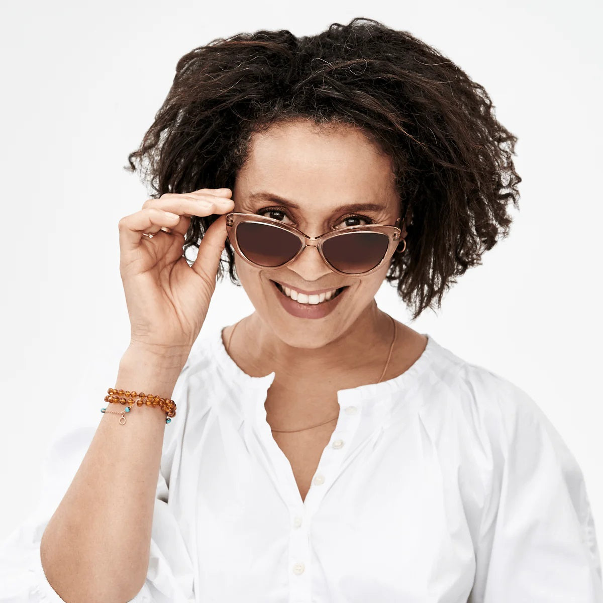 Cat Eye Champagne Sunglasses