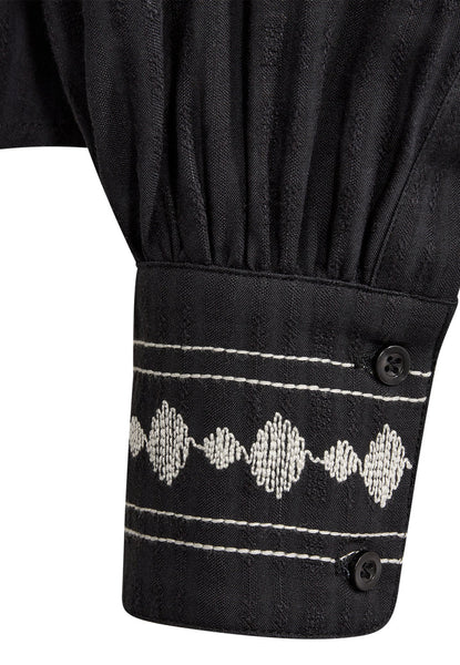 Celina black Pieszak embroidered blouse