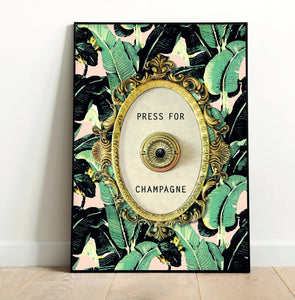 Press For Champagne A6 Postcard