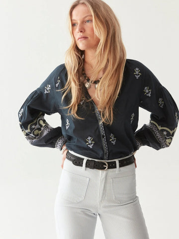 Maison Hotel Jasailmer Chandra Blouse Midnight Black