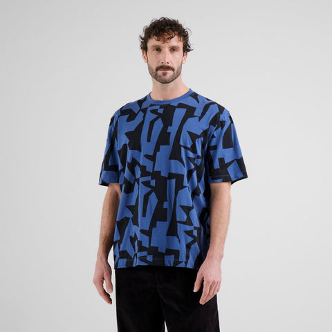 Chaos Blue Skanstull Abstract T-Shirt