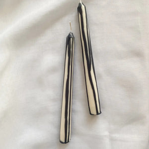 Soie London Charcoal Abstract Drip Candle Stick set
