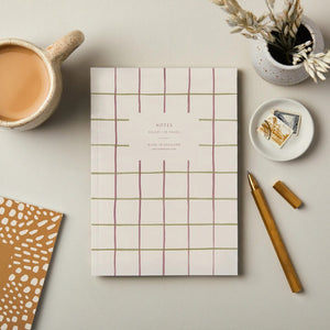 Check Pattern Ruled Notebook