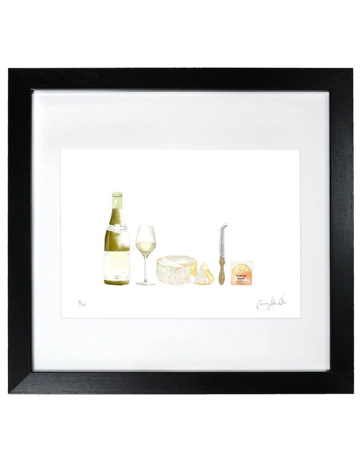 Corinne Alexander Cheese and Wine framed print