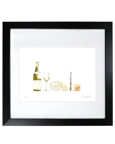 Corinne Alexander Cheese and Wine framed print