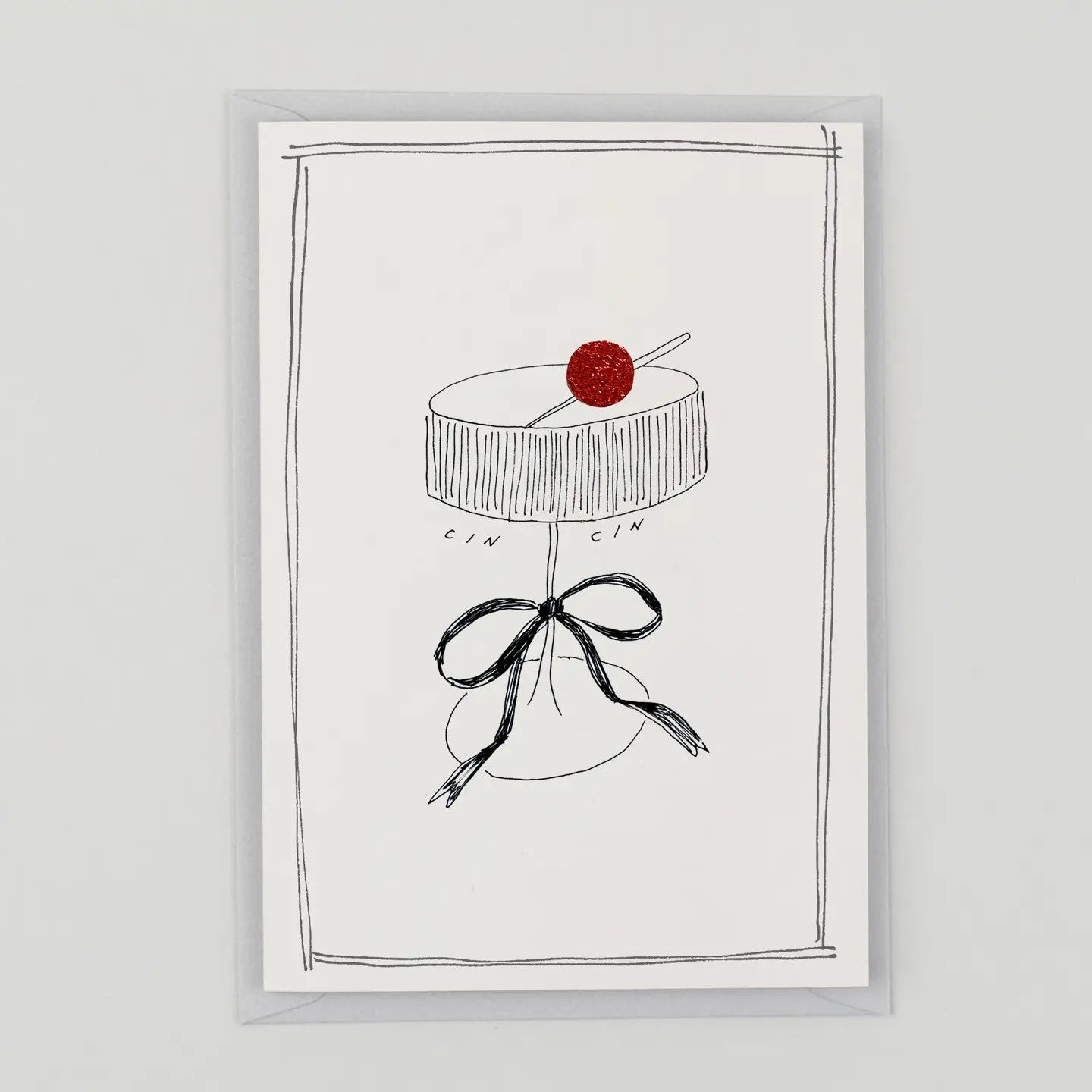 Cin Cin Hand Finished Birthday Card