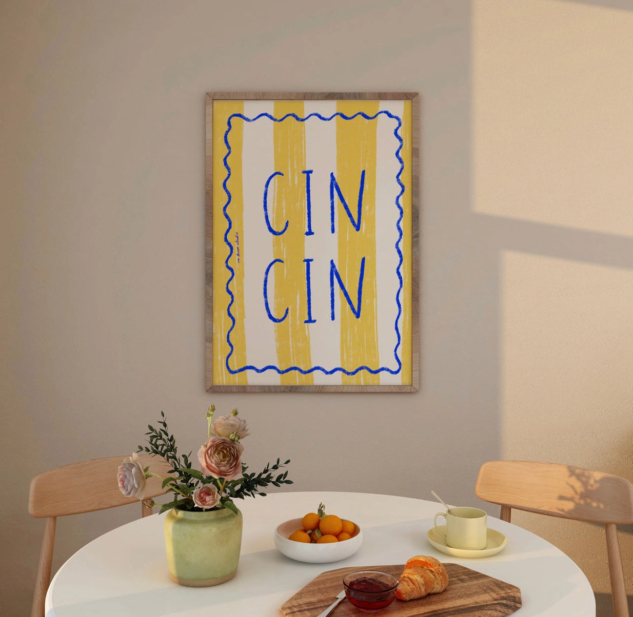 Cin Cin A3 Yellow Print