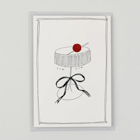 Cin Cin Hand Finished Birthday Card