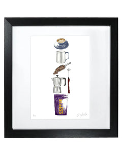 Corinne Alexander But First, Coffee framed print