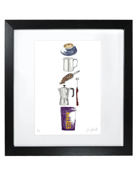 Corinne Alexander But First, Coffee framed print
