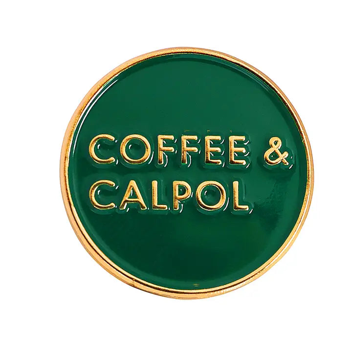 Coffee & Calpol Forest Green Enamel Pin