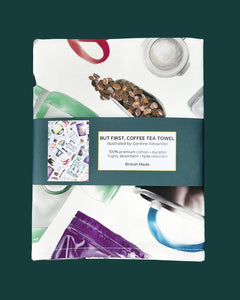 Corinne Alexander But First, Coffee tea towel