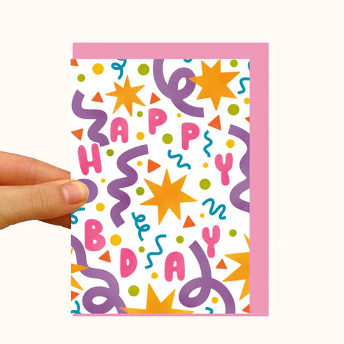 Colourful Confetti Birthday Card