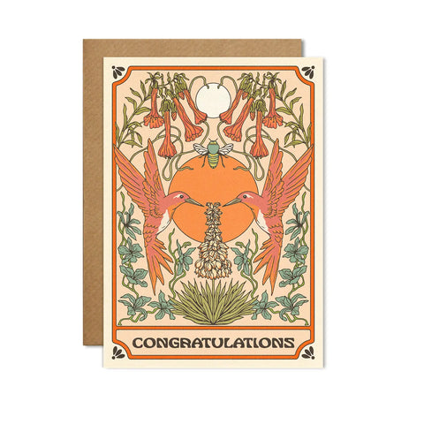 Congratulations Hummingbird Card
